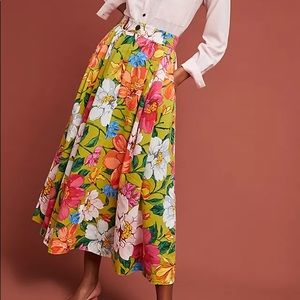 Mara Hoffman Tulay Skirt in Green Floral Multi